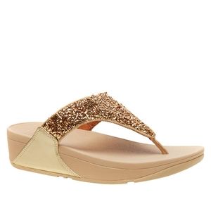 Fitflop Lulu sandle with summer 💖 sparkle Gold